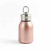 Small Water Bottle 300ML Leak-Proof Portable with Hook for Indoor Outdoor Rose Gold