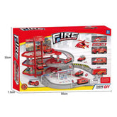FIRE CITY PARKING LOT TOY TRACK SET