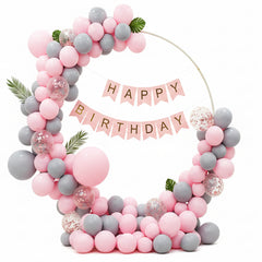 dinosaur-themed balloon garland kit for birthday