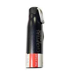 Chapters Water Bottle Hot & Cold Black