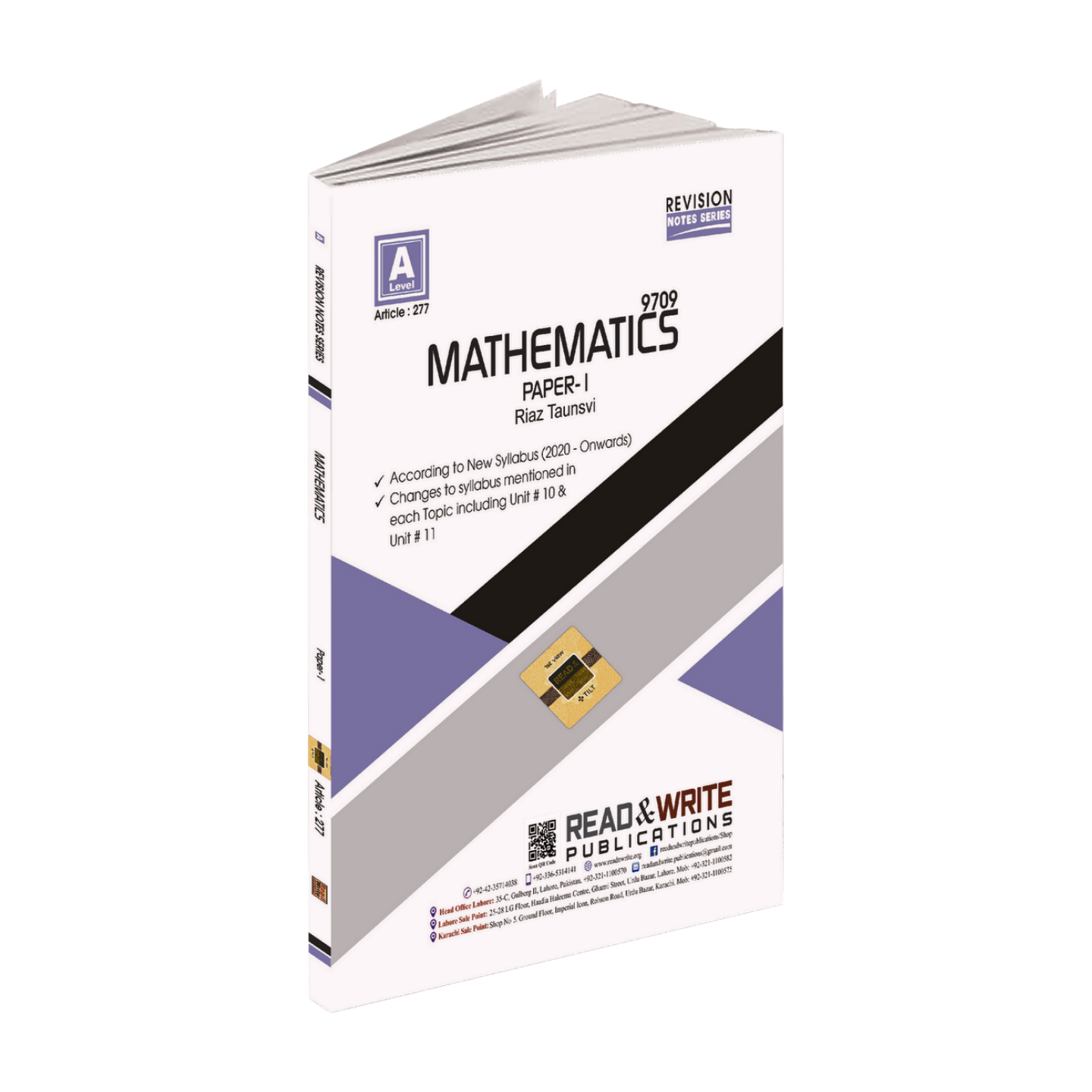 277 Mathematics 9709 A Level Paper -1 Revision Notes – Chaptersrw
