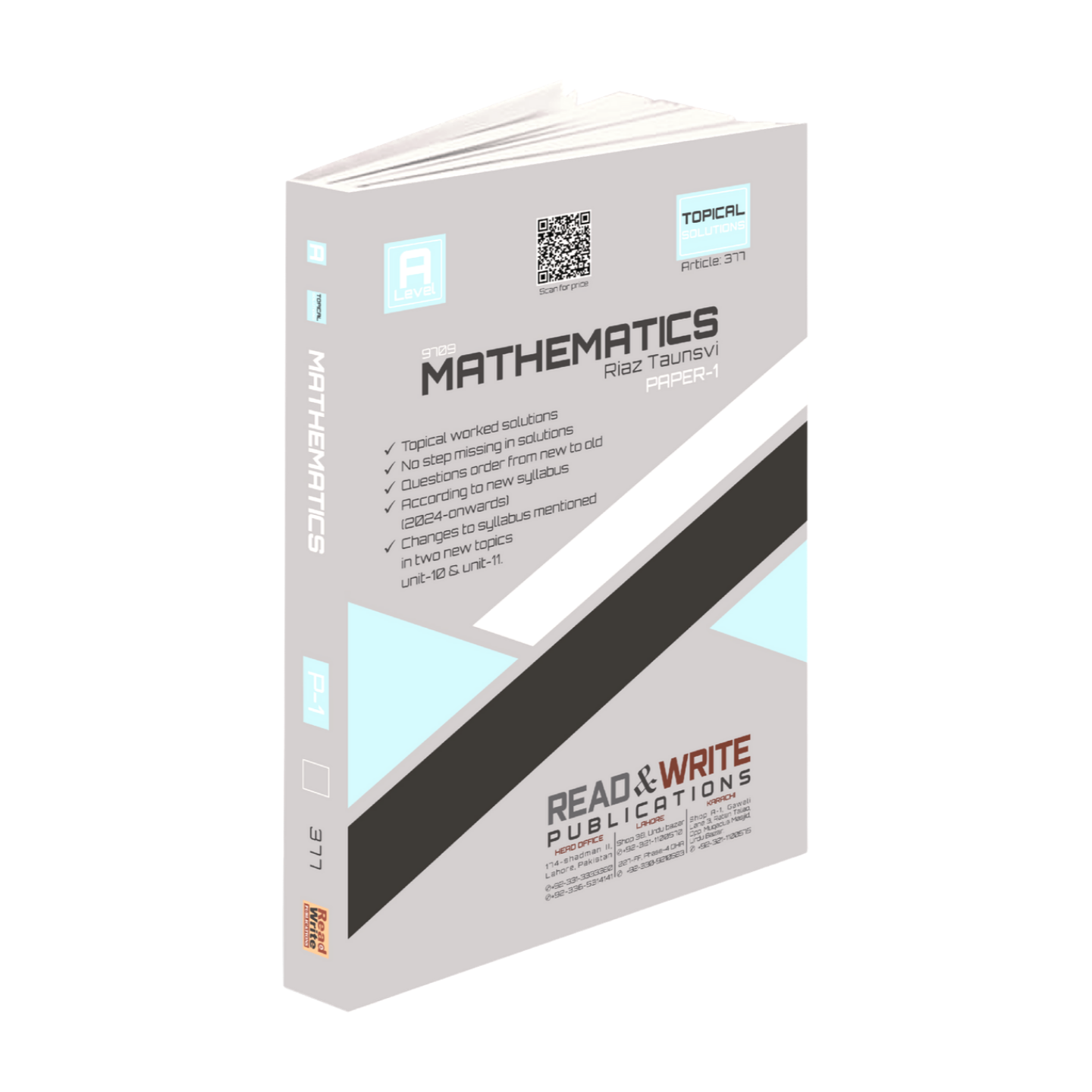 377 Mathematics 9709 A Level Paper-1 Topical Worked Solutions (Solved ...