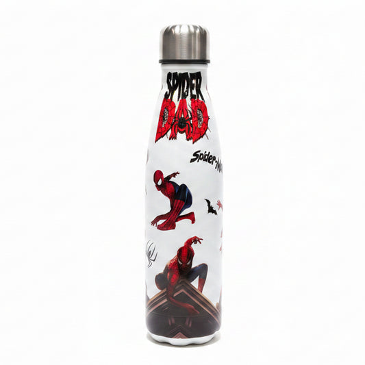 Spider-Man themed stainless steel water bottle