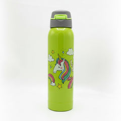 Disney Unicorn Girls Favorite Character Stainless Steel Water Bottle, Insulated, Vacuum Flask with Straw 350ml