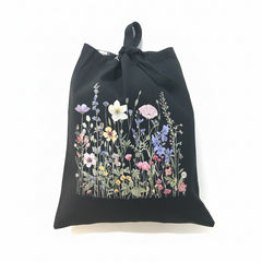 Woman's Shoulder Bag Wildflowers Pattern Tote Bags Canvas Shoulder Bags Reusable