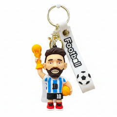 Lionel Messi PVC rubber figure keychain