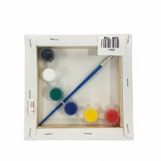 Kids Canvas Kit-6*6-- Canvas Board with Color and Brush- Lion