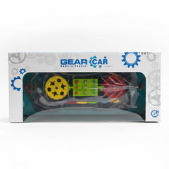 remote control gear car toy with a transparent body and colorful LED lights