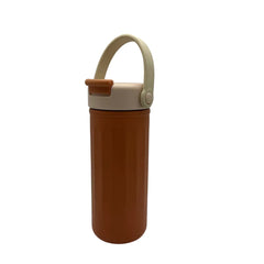 Coffee Mug,Cups Reusable Simple Insulated Tumbler with Straw lid Portable Drinking Cup Travel Coffee Cups with Handle Office Beverage Cup Tea Mug Sturdy(Orange,500ml)