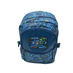 Smiggle “game on” console-themed backpack.