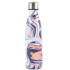 Double Wall Insulated Vacuum Flask Abstract Art Stainless Steel Water Bottle 500ml