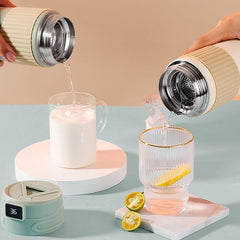 Thermos Funtainer, Thermos Bottle Coffee Mug Double Wall Stainless Steel Flask Tea Mug Travel Cup Thermos Mug (Capacity : 400ml, Color : White)