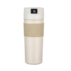 Thermos Funtainer, Thermos Bottle Coffee Mug Double Wall Stainless Steel Flask Tea Mug Travel Cup Thermos Mug (Capacity : 400ml, Color : White)