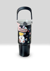 Cute Cartoon Handle Water Tumbler Bottle – Leak-Proof, Portable & Insulated Drink Cup