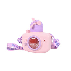 Plastic Fancy Camera Water Bottle - Pink 550ml