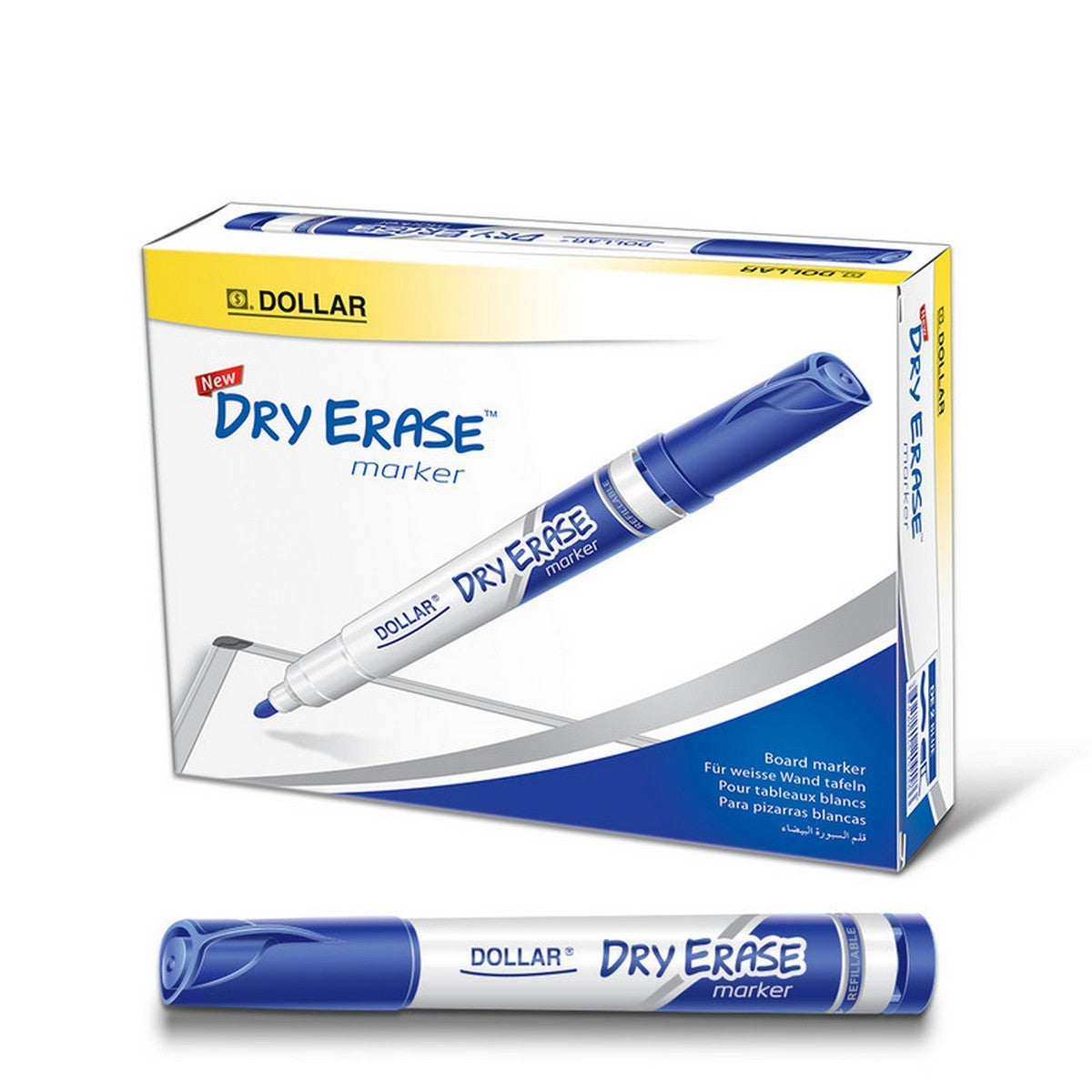 Dollar Dry Erase Blue Marker x12