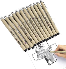 Micro Pen Fineliner Ink Pens, 12PCS