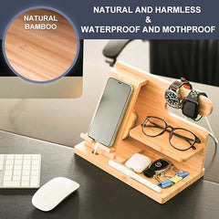 Bamboo Desk Organizer and Storage