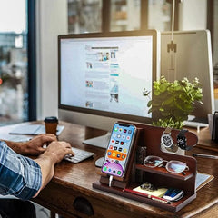 Bamboo Desk Organizer and Storage