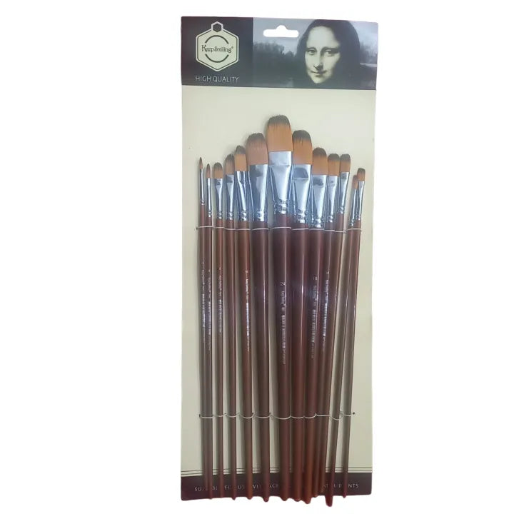 Keep Smiling 13pcs Nylon Filbert Brush Set