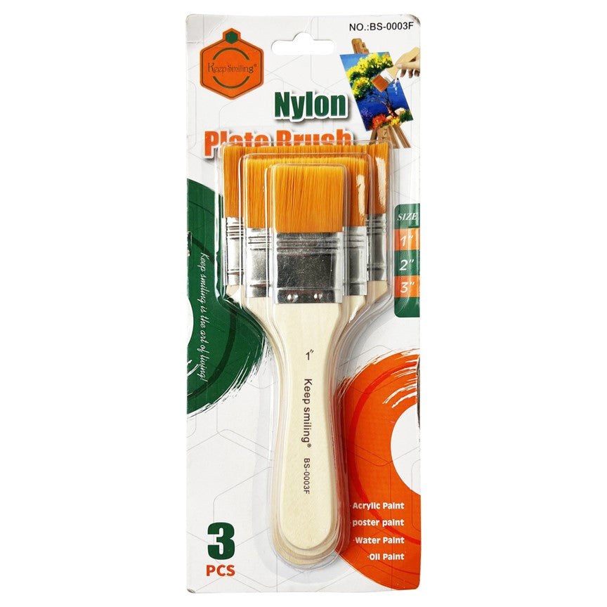 Keep Smiling Nylon Flat Base Brush Set 
