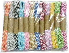 Pack of 12 Paper String Ribbon Natural Paper String Craft Cord Rope Raffia Paper Rope Durable for Arts Crafts DIY Gift Wrapping Packing String Decoration Weaving Florist Bouquets