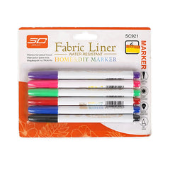 SC Fabric Liner Markers Set of 6 Colour