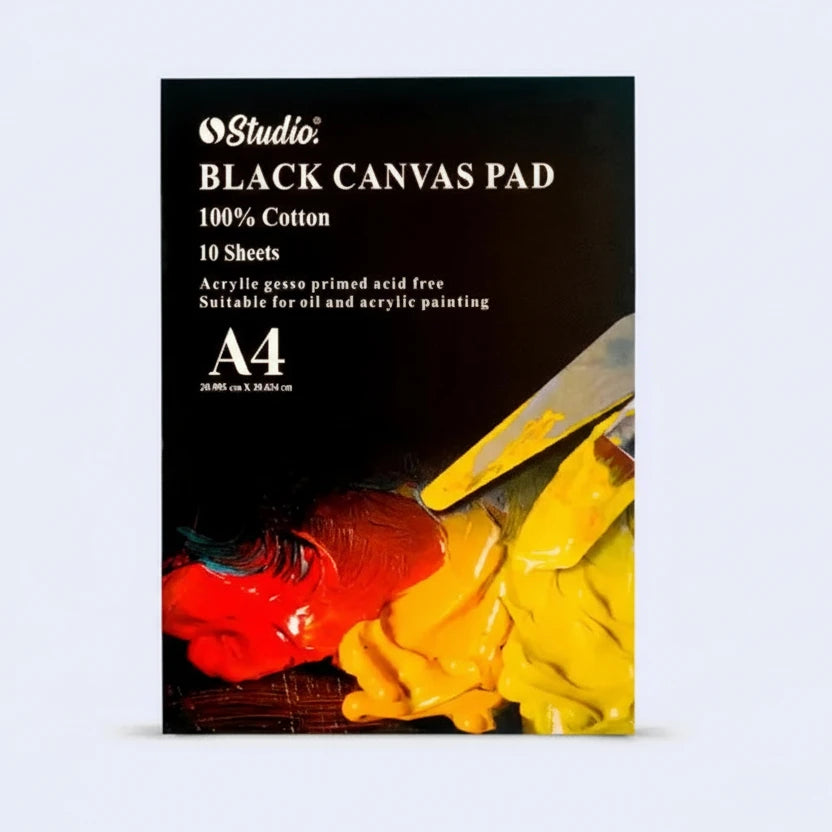 A4 Studio Black Canvas Pad