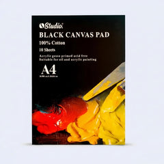 A4 Studio Black Canvas Pad