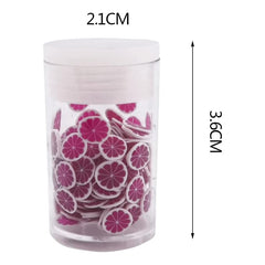 12 Pack Fimo Cane Polymer Slice Fashionable Miniature Fruit/Flower Themed Soft Chunks for Jewelry Making