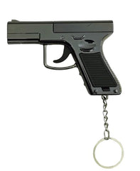 Gun Shape laser light led keychain