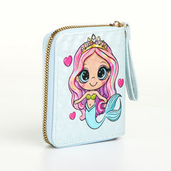 Mermaid Purse for Girls, Zippered, Blue