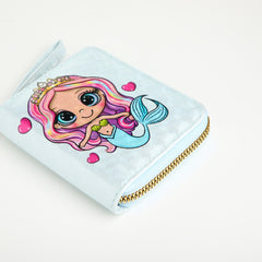 Mermaid Purse for Girls, Zippered, Blue