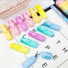 Mini Highlighter Set 6-Piece with Portable Storage Case