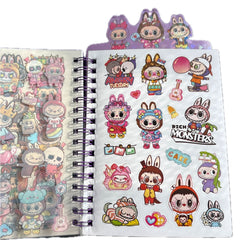 Labubu character spiral notebook that includes decorative stickers