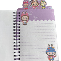 Labubu character spiral notebook that includes decorative stickers