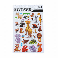 6D puffy animal stickers