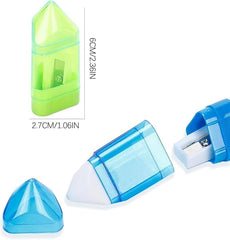 Triangle Rubber Pencil Sharpener Set