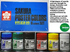 Sakura Poster Colour Set of 6 Colours