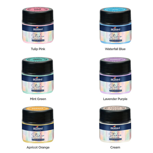 Studio Acrylic Colours - 25 ml - Set of 6 Pastel Shades