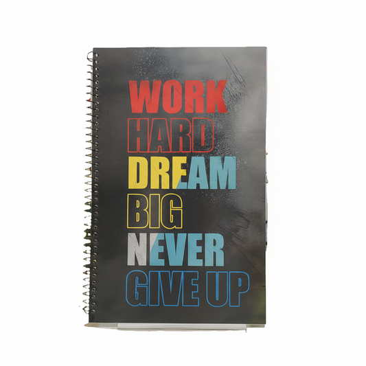 "Never give up" moon ring register
