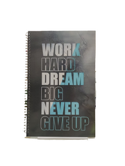 "Never give up" moon ring register